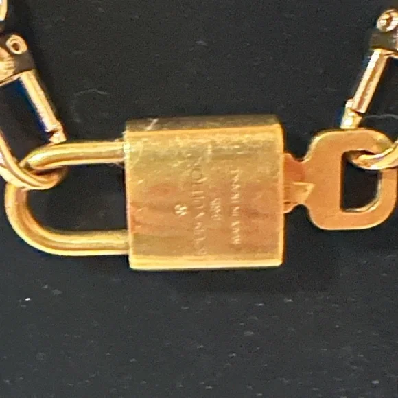 Louis Vuitton Lock and Key with Gold Chain Necklace #304 - Picture 4 of 5